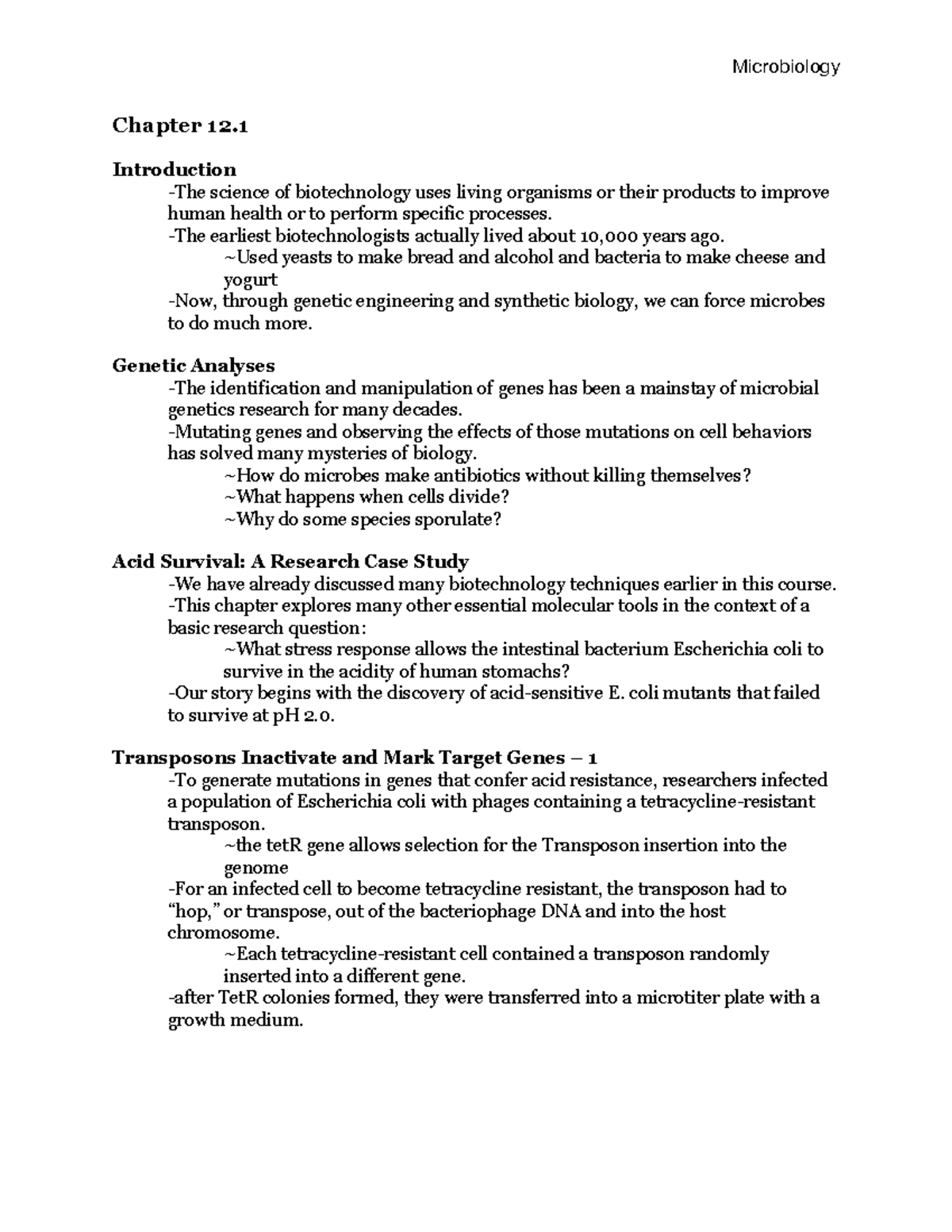 Micro 12.1 Outline - Chapter 12. Introduction -The science of ...