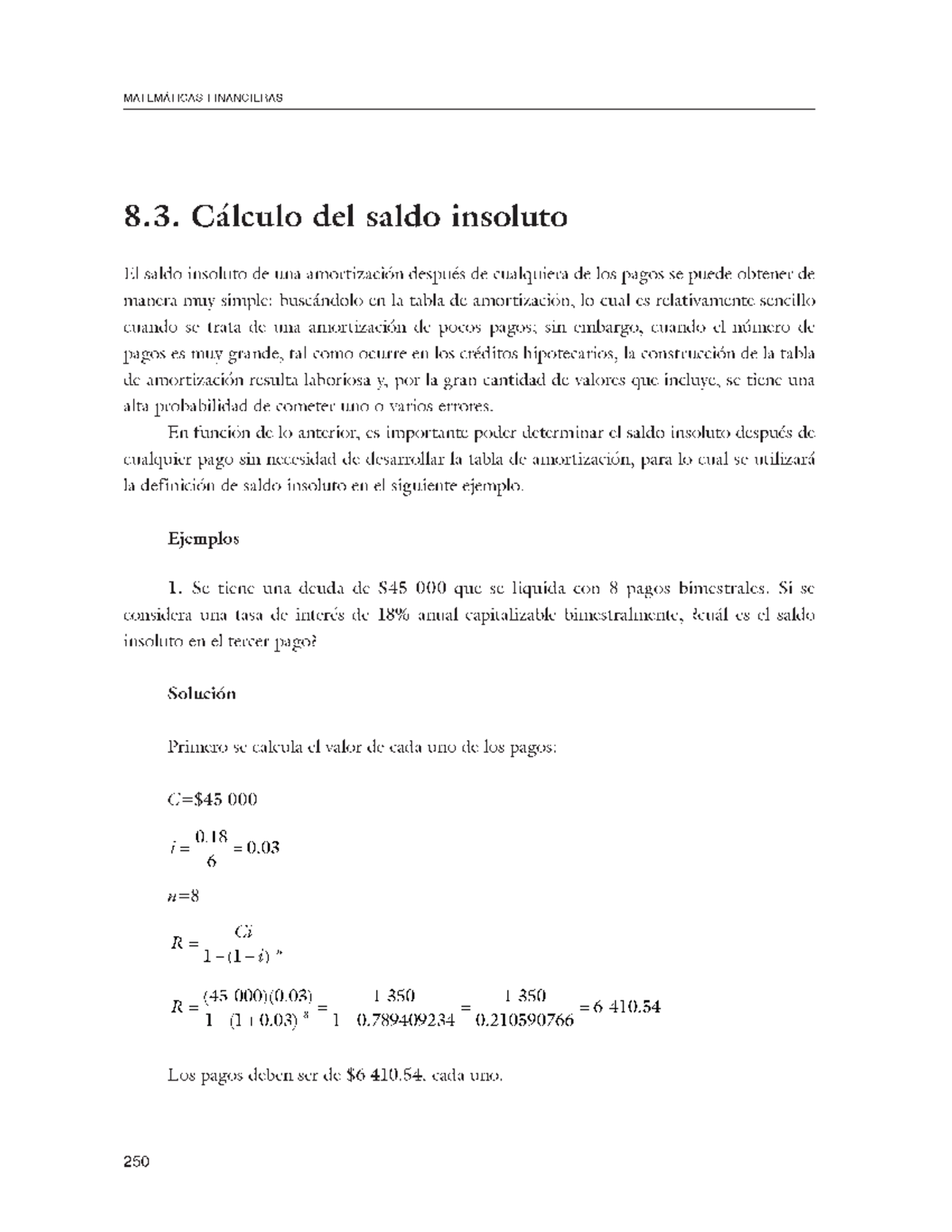 Actividad 23 - Saldos Insolutos - Ejercicios - MATEMÁTICAS FINANCIERAS ...