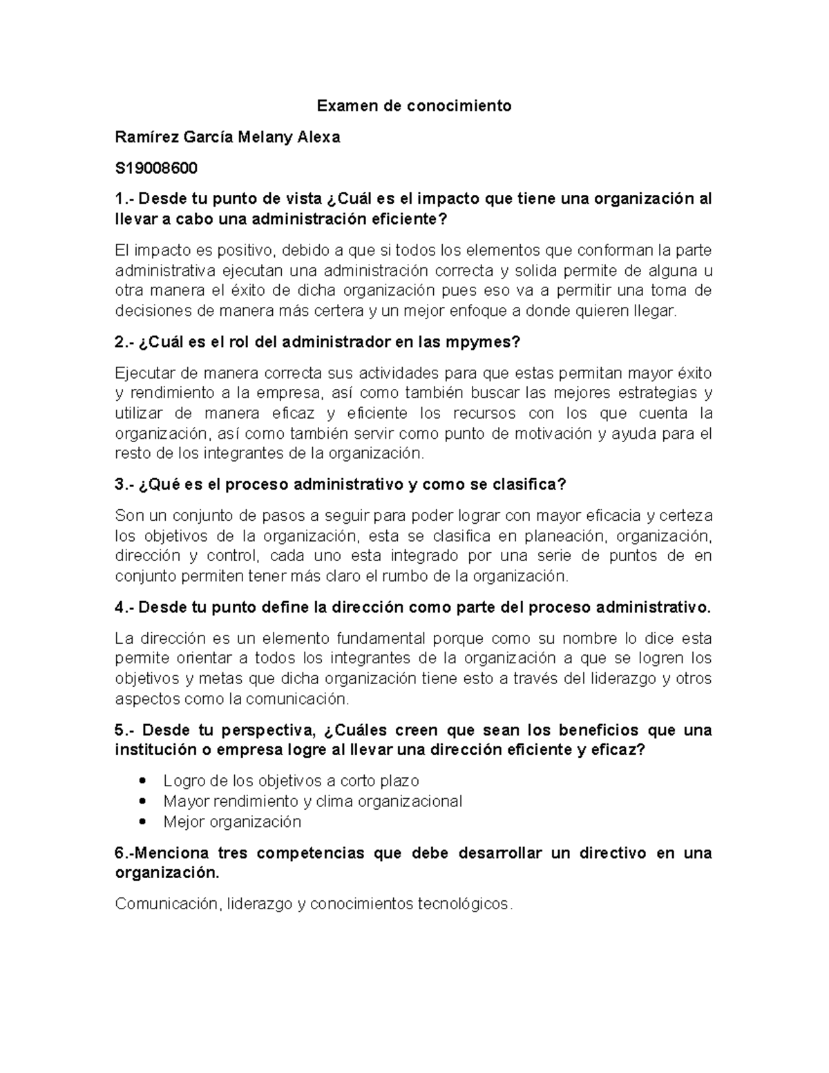 Examen De Conocimiento - Fundamentos De La Gestion Empresarial - ITBOCA ...