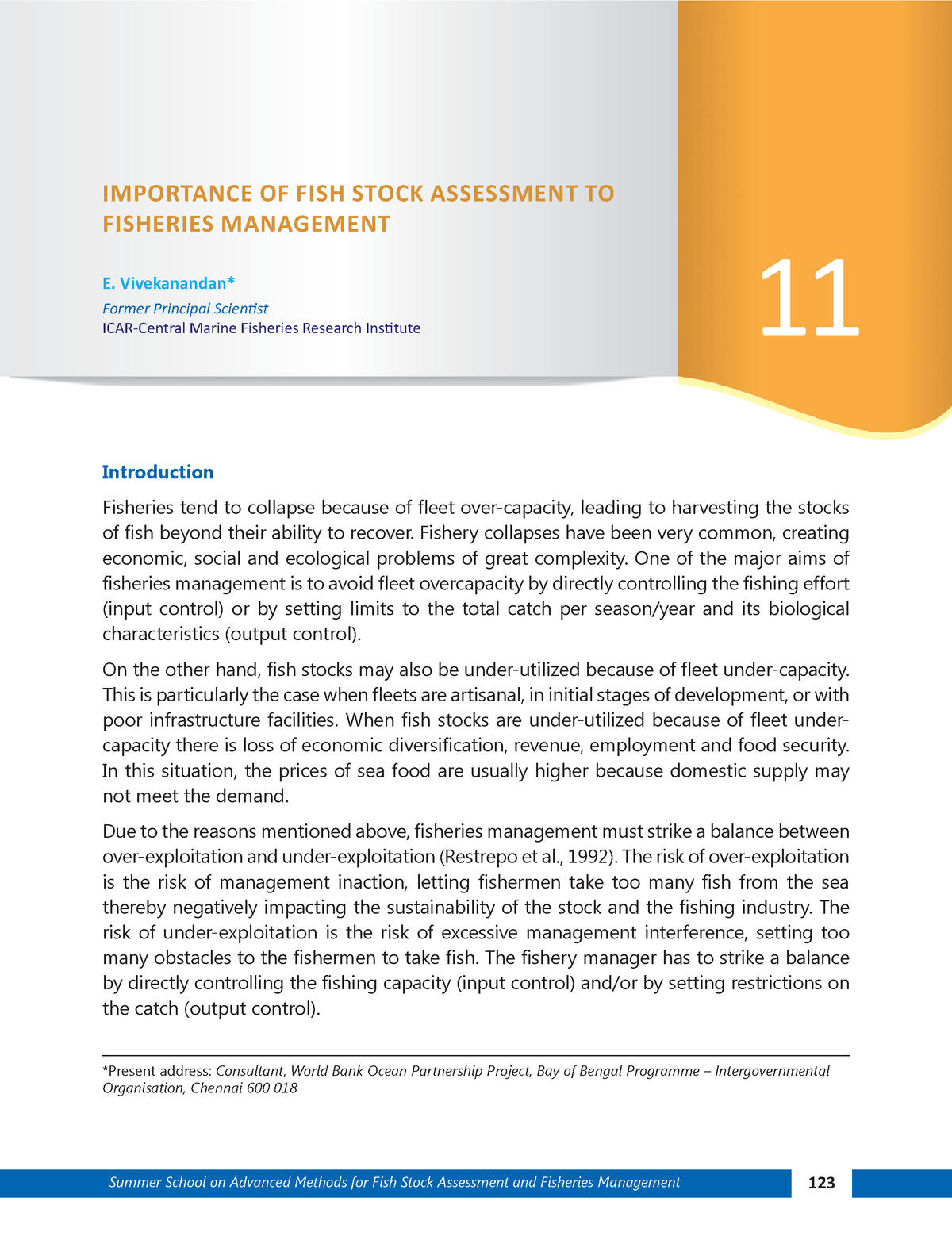 a case study of fisheries management