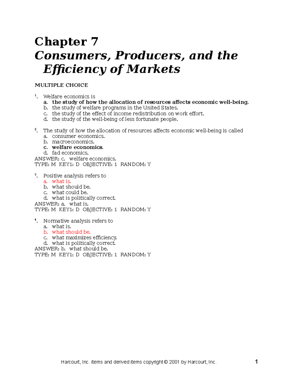 Chap07 - MID - Chapter 7 Consumers, Producers, And The Efficiency Of ...