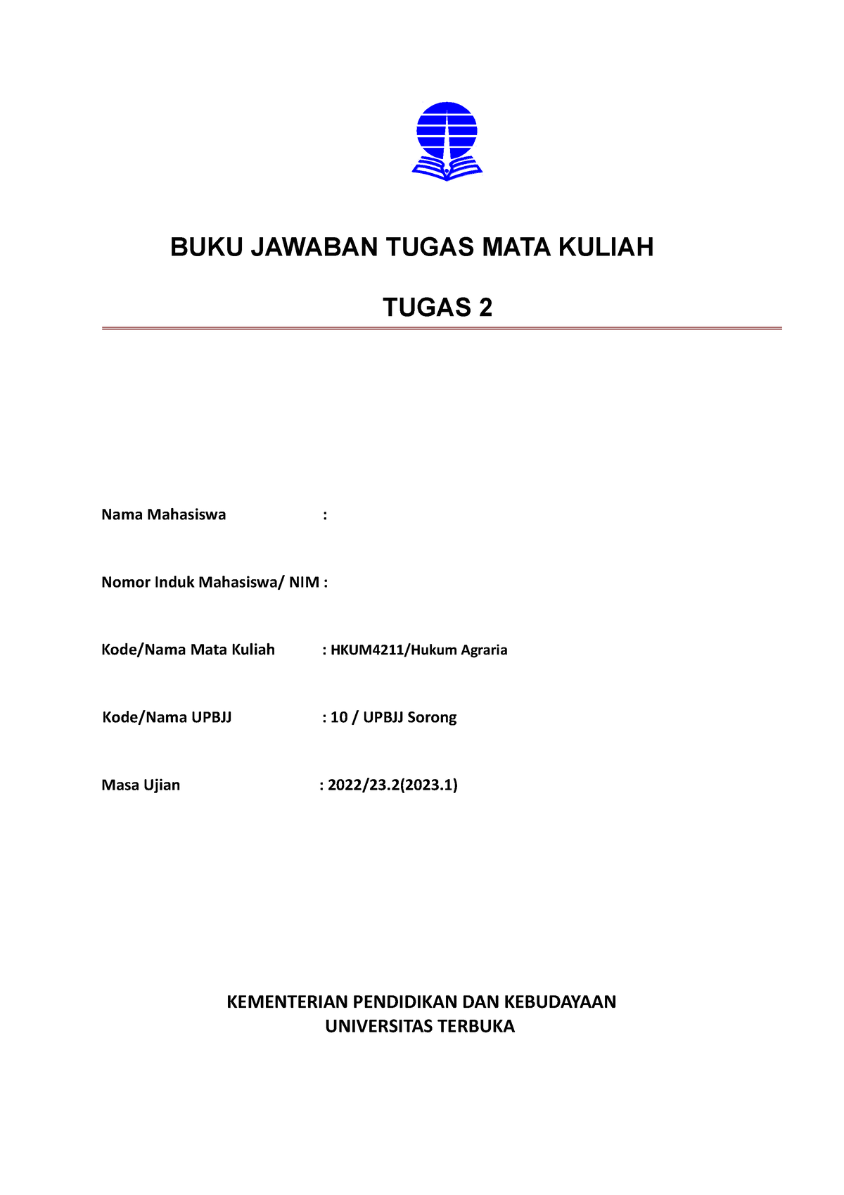 BJT2 HKUM4211 048106735 - BUKU JAWABAN TUGAS MATA KULIAH TUGAS 2 Nama ...