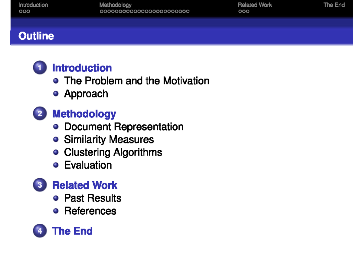 Document Clustering - nice - Introduction Methodology Related Work The ...
