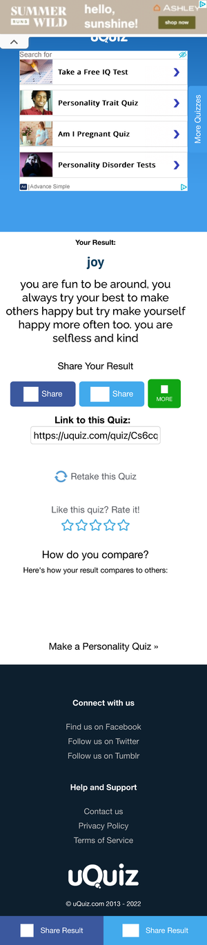 Tumblr Quiz Template