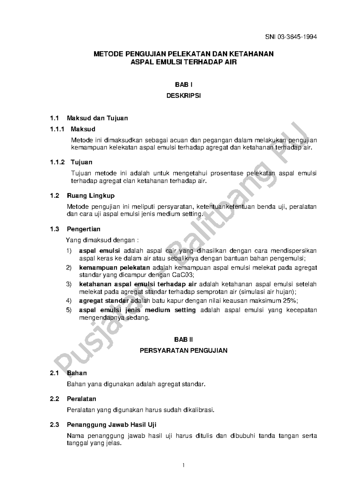 Metode Pengujian Pelekatan DAN Ketahanan METODE PENGUJIAN PELEKATAN