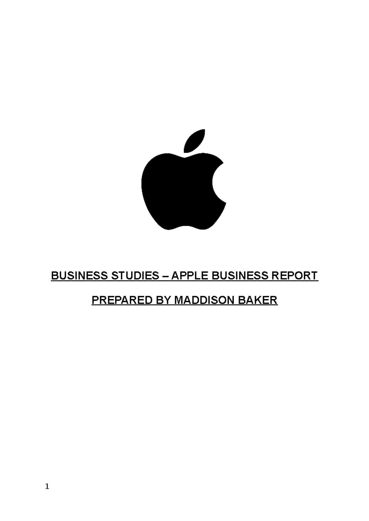 Business TASK 2 2024- Apple Business Report - BUSINESS STUDIES – APPLE ...