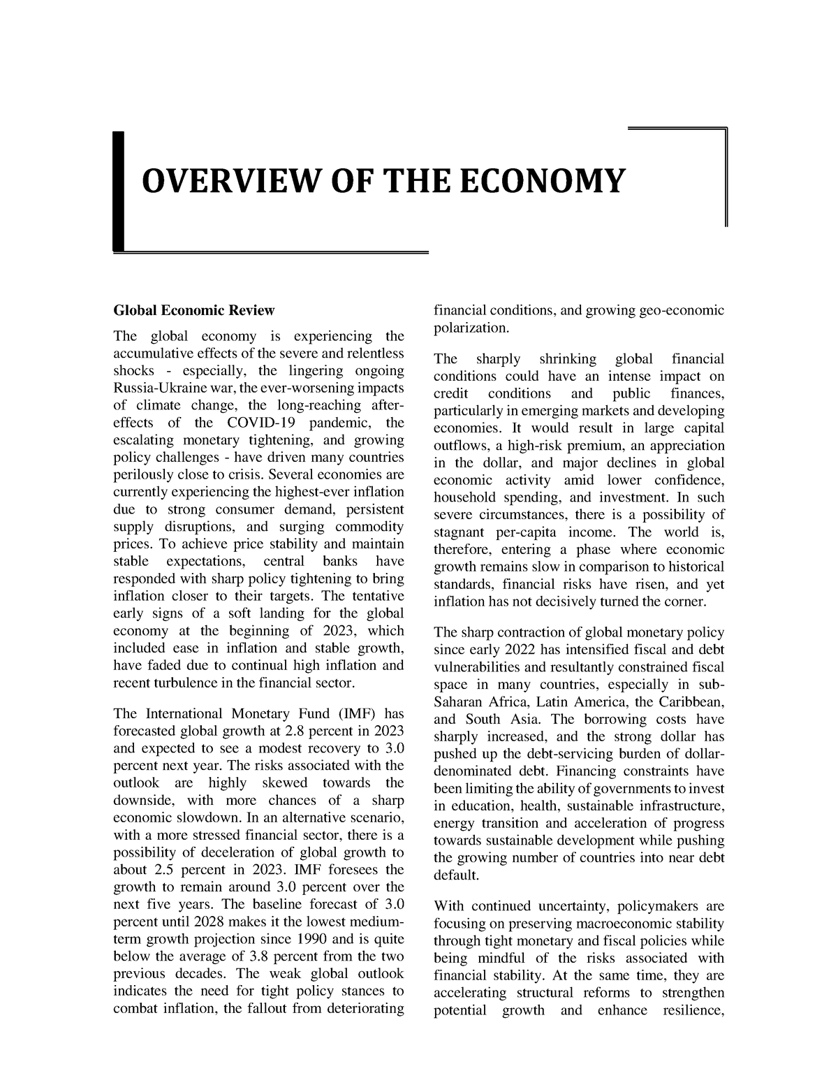 global review of business and economic research