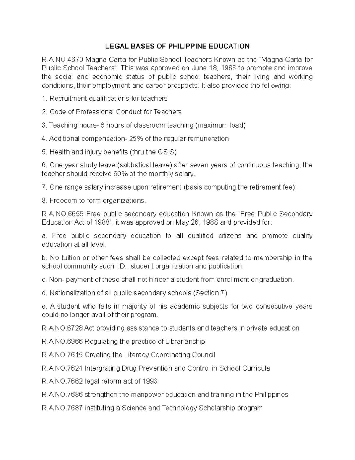 Legal Bases OF Philippine Education - LEGAL BASES OF PHILIPPINE ...