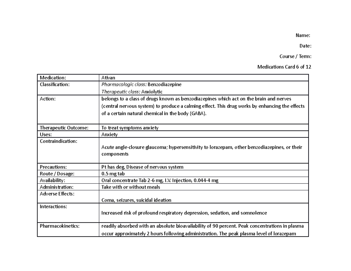 ativan-medication-card-studocu