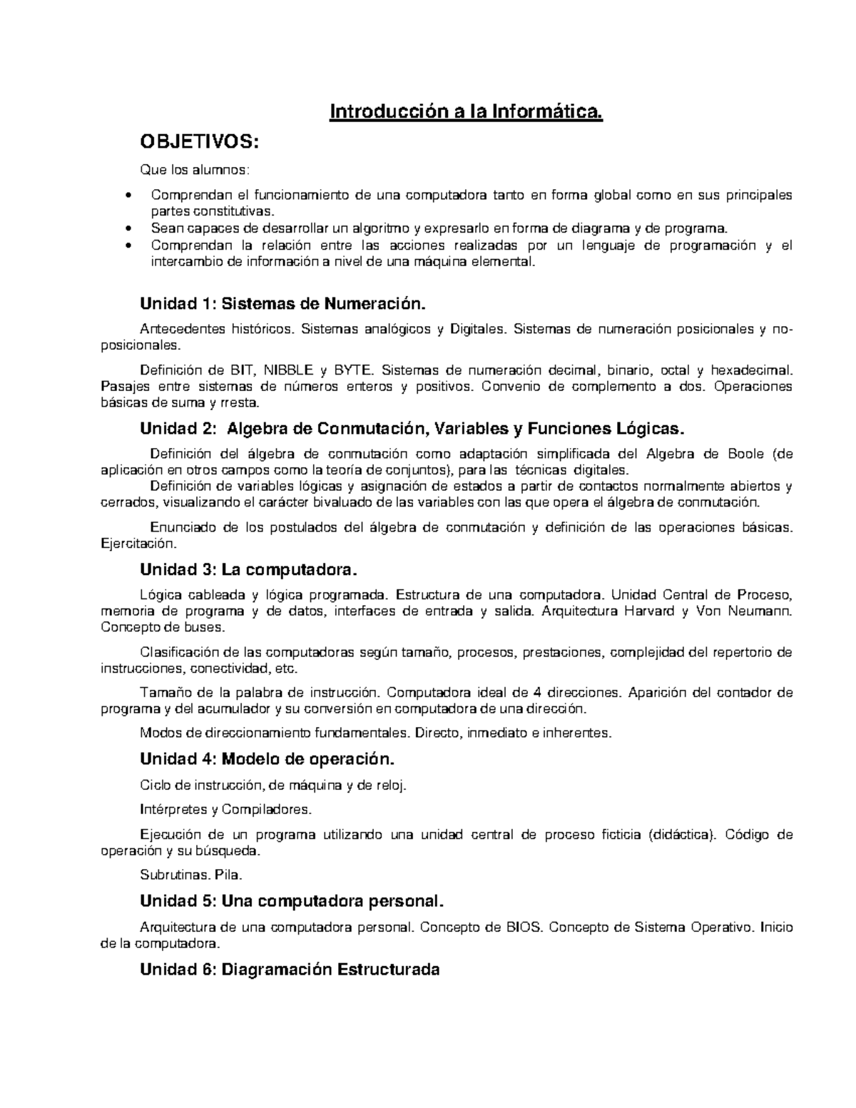Programa de Int. a la Informática - Introducción a la Informática ...