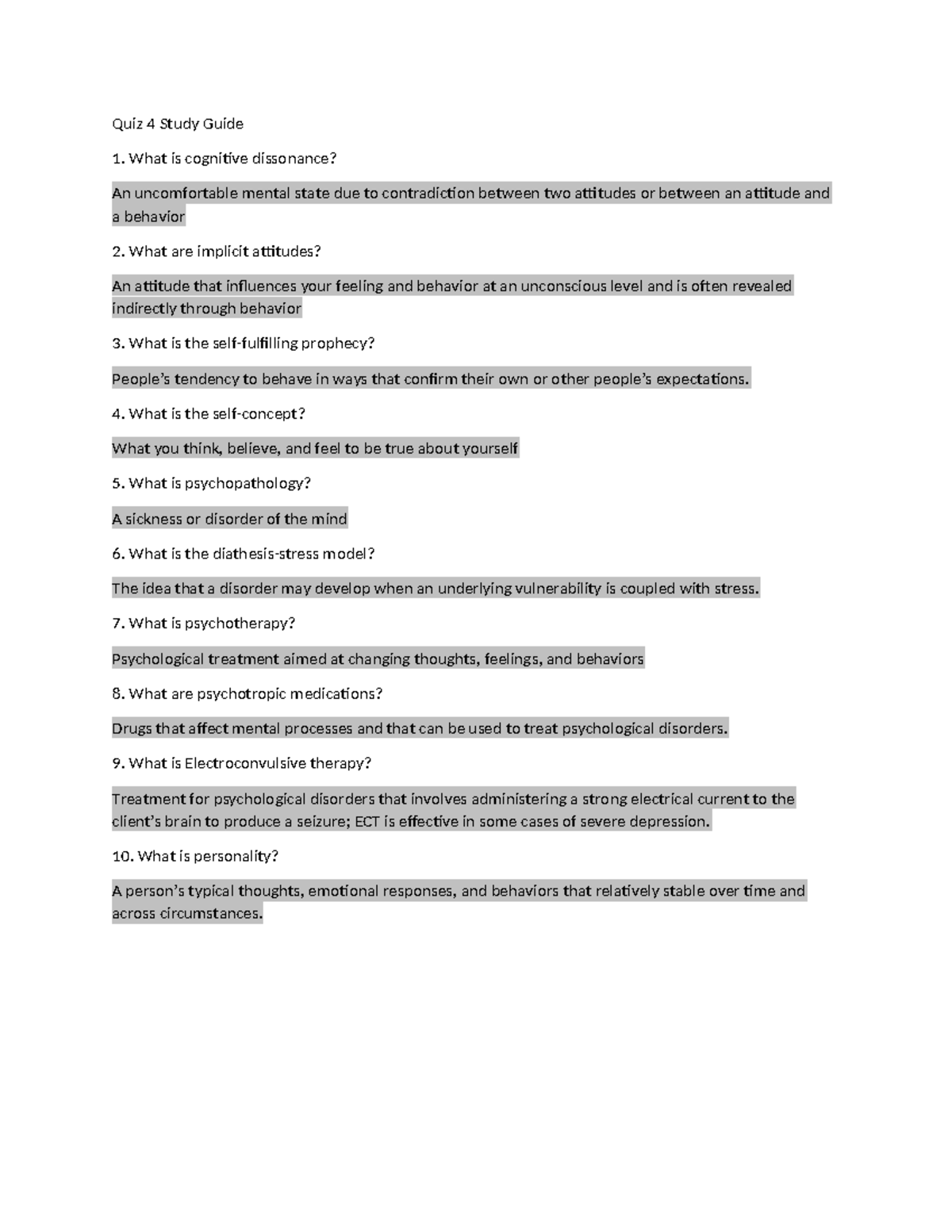 Psy 102 Quiz 4 Study Guide 1 2 Quiz 4 Study Guide What Is Cognitive Psy 102 Quiz 4 Study Guide 1 2 Quiz 4 Study Guide What Is Cognitive