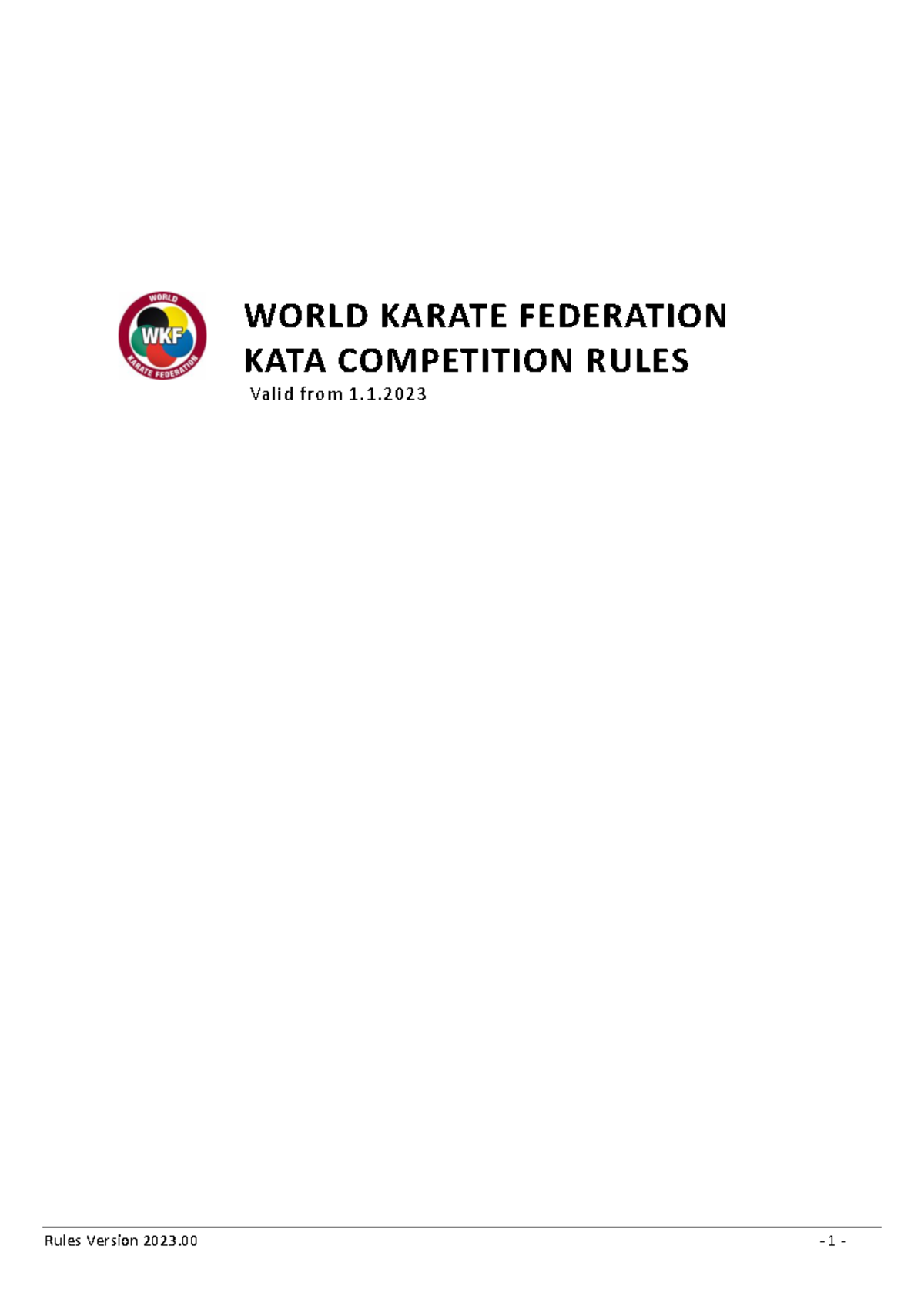 WKF-Kata-Rules-2023 - This are the rules of Kata in performing - WORLD ...