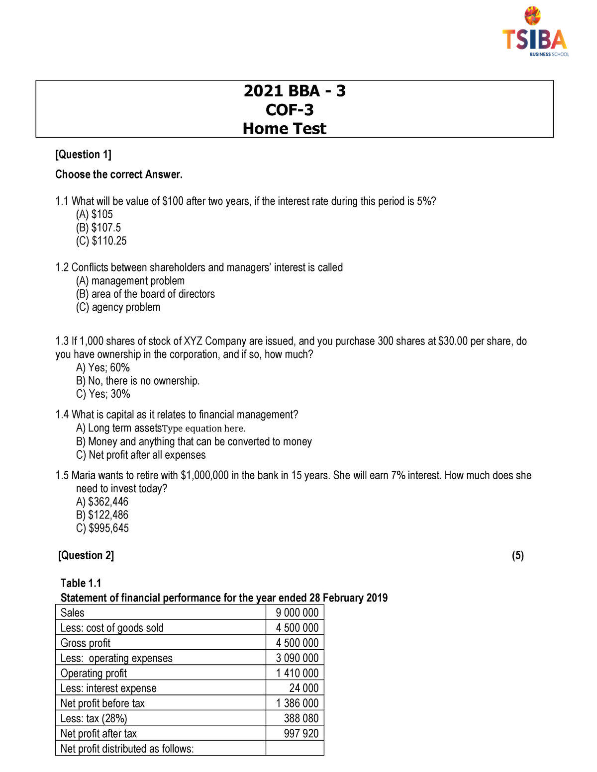 Vce COF-R02 Test Simulator