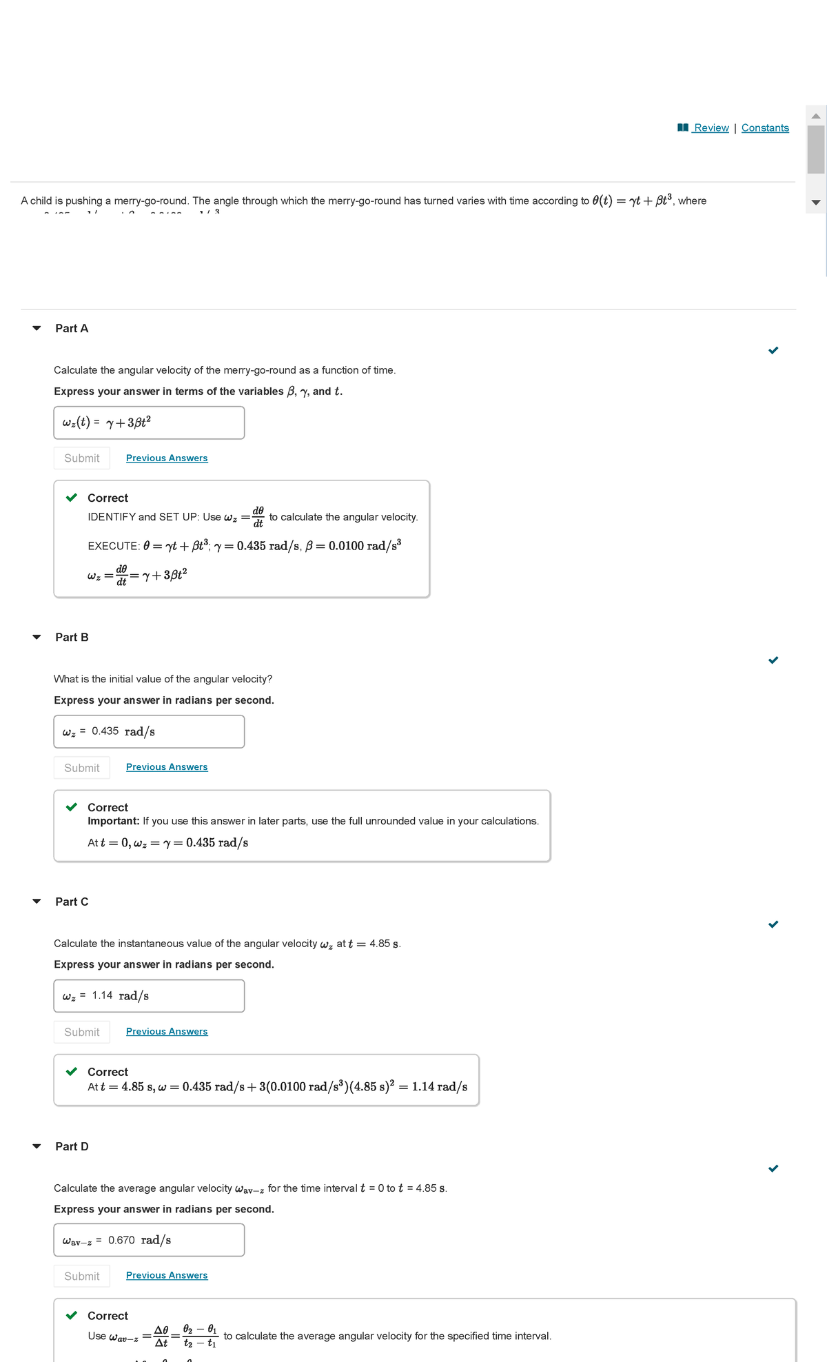 mastering physics chapter 9 homework