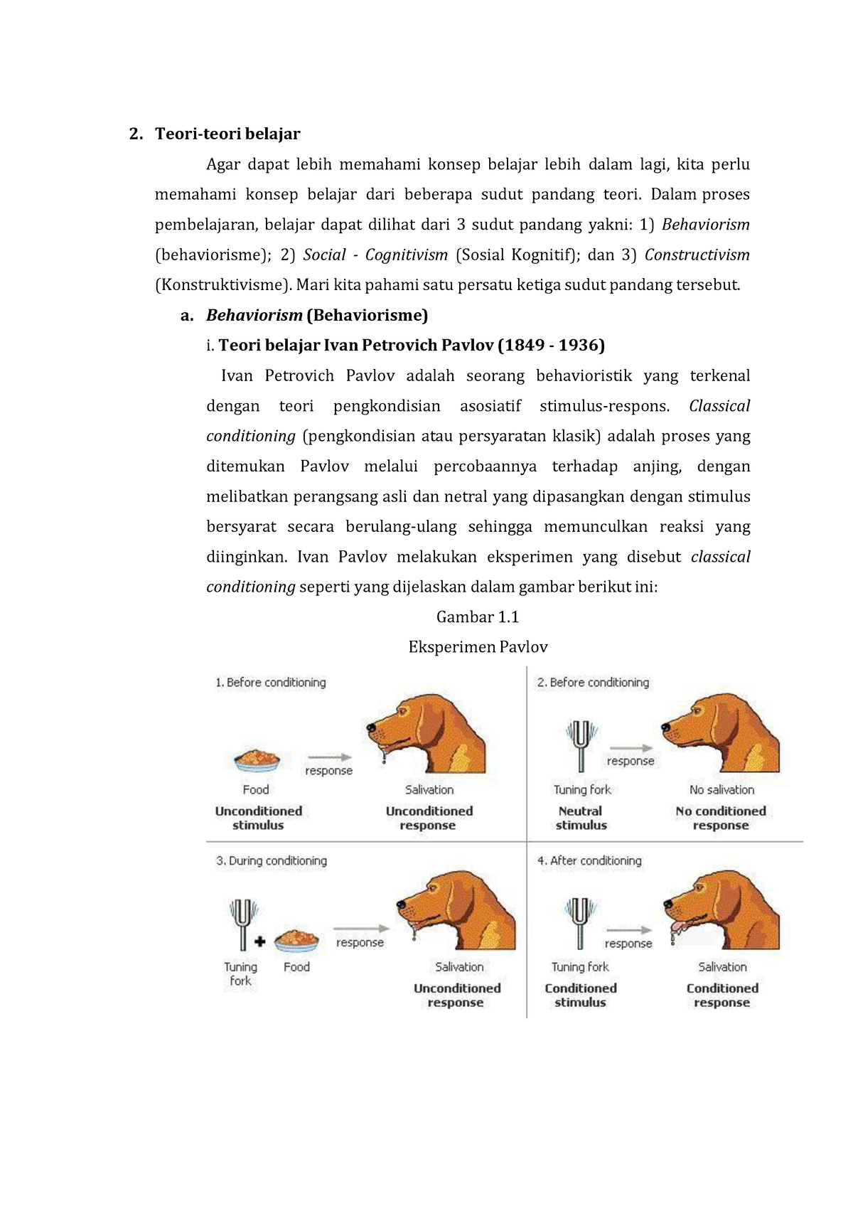 Penjelasan Teori-teori Belajar Behaviorisme - Teori-teori Belajar Agar ...