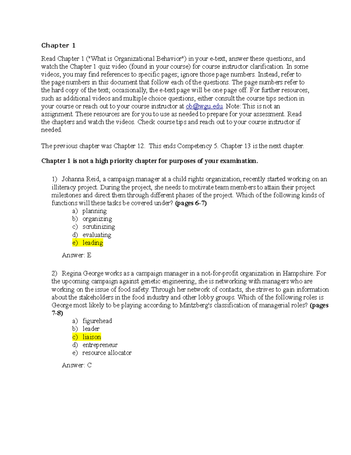 Chapter 1 Questions Filled - Chapter 1 Read Chapter 1 ("What Is ...