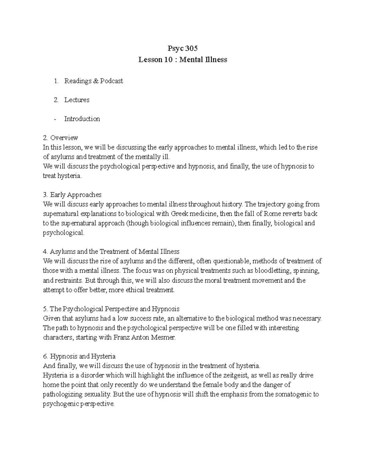 Psyc 305 Lesson 10 - Lecture 10 Notes For Psyc 305, Summer Semester ...