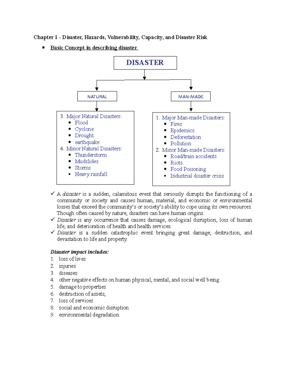Chapter 1 Disaster Hazard Vulnerability Capacity and Disaster Risk ...