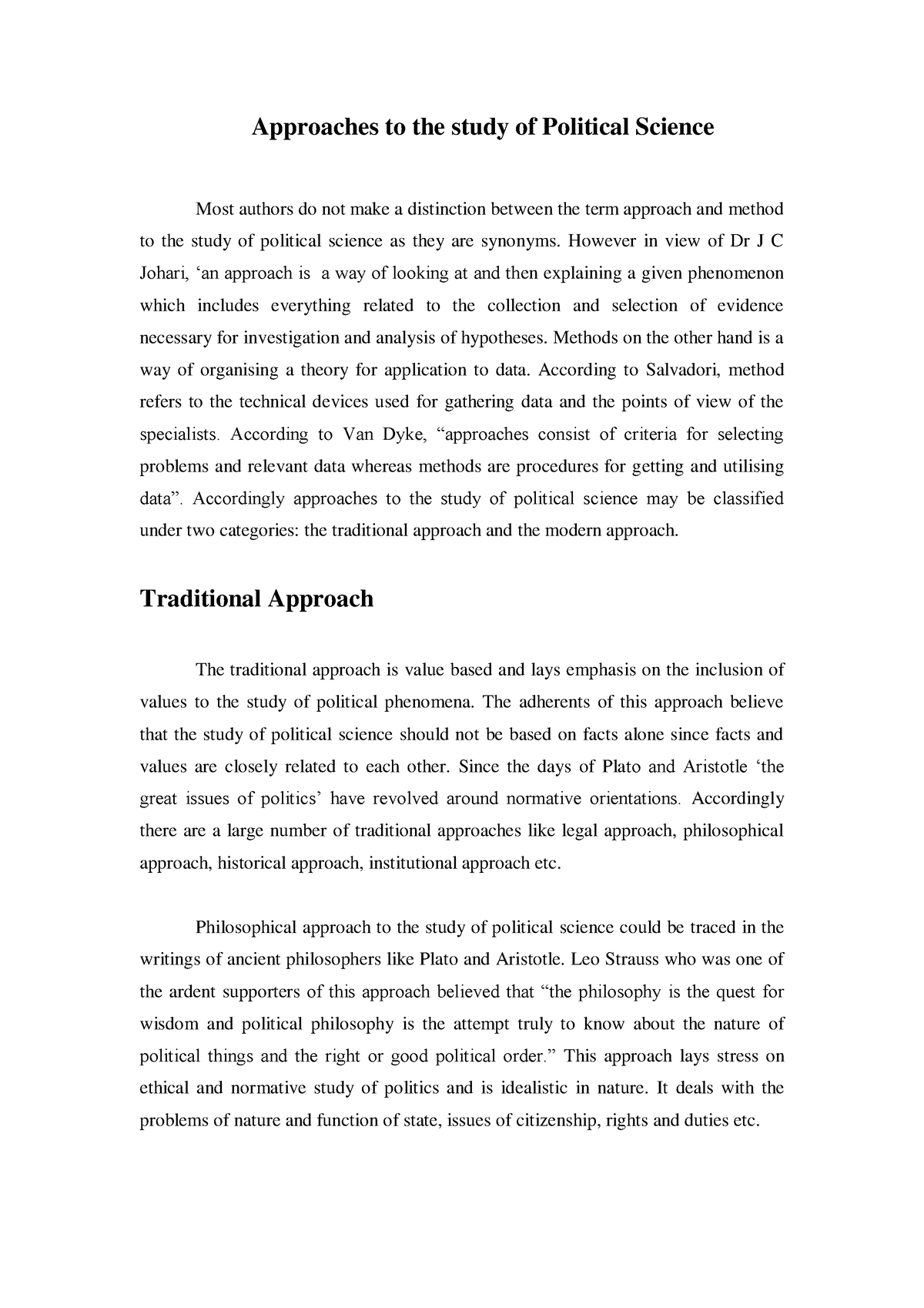 single case study political science