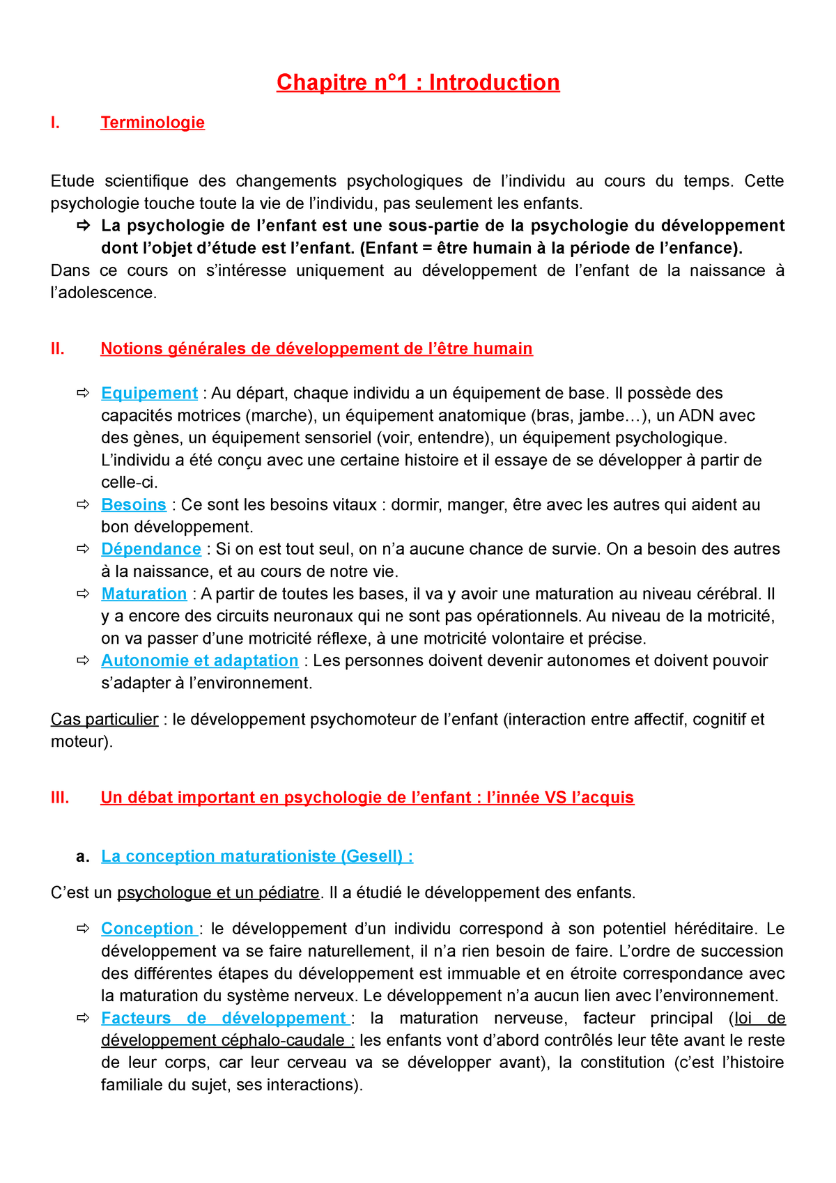 Chapitre N°1 Introduction - Chapitre N°1 : Introduction I. Terminologie ...