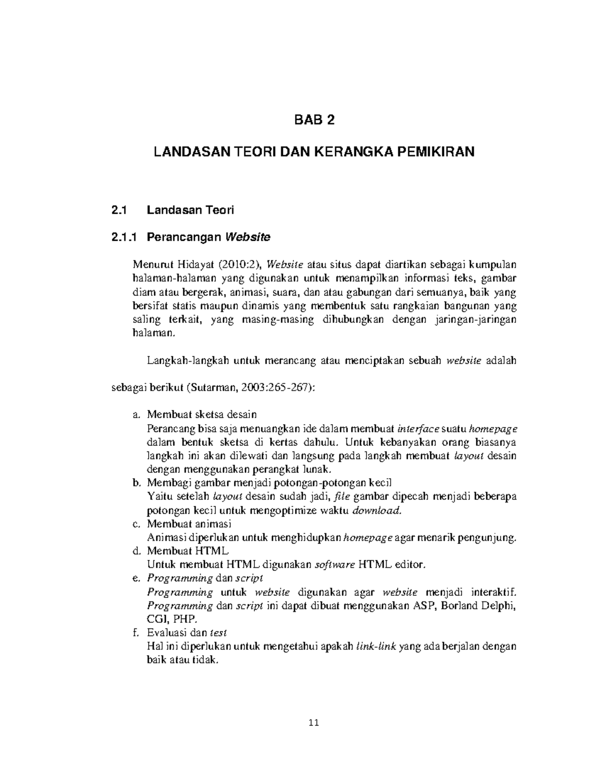 Penelitian Skripsi PART-5 - 11 BAB 2 LANDASAN TEORI DAN KERANGKA ...