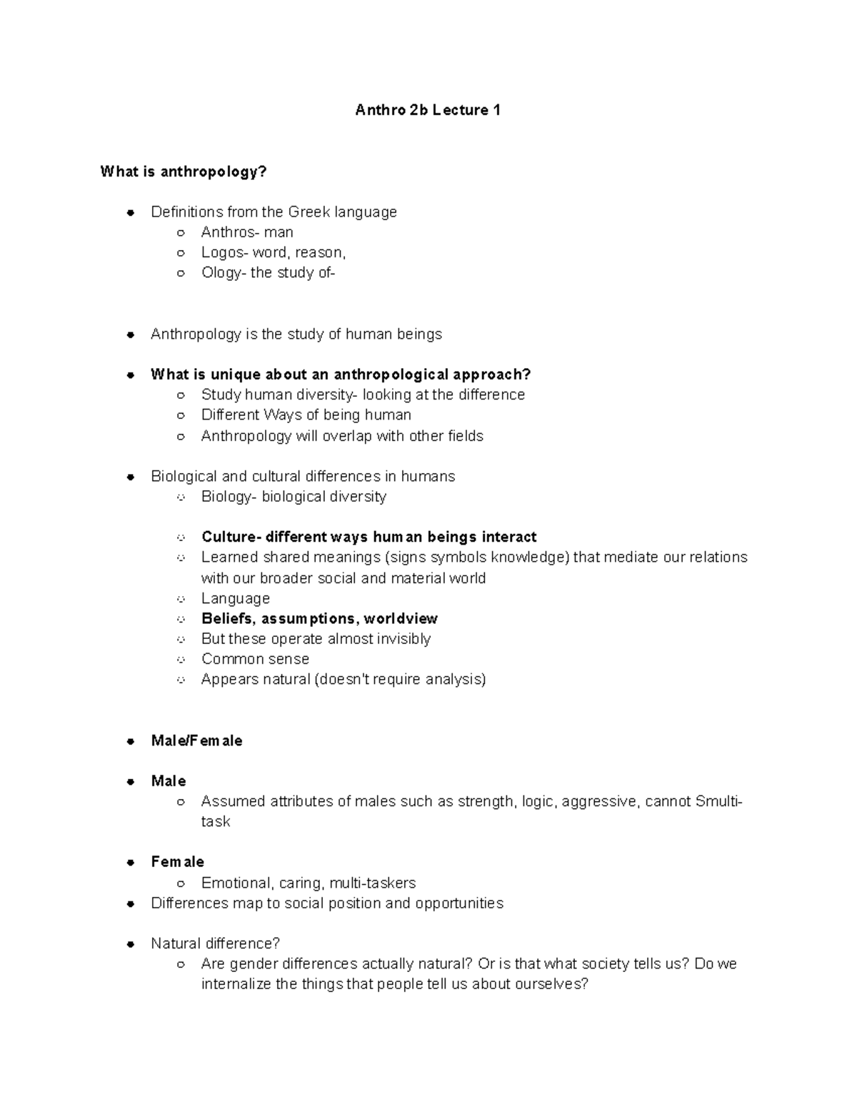 04.04.23 Week 1 Tuesday - Anthro 2b Lecture 1 What is anthropology ...