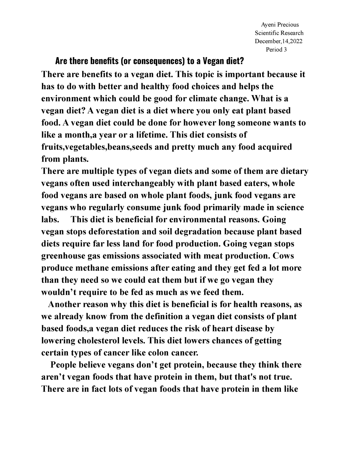 opinion essay about vegetarian