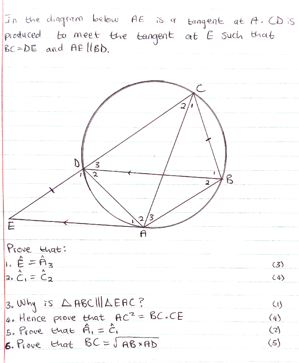 Practice Geometry - n the diaqiam oelow Podu cedl E to meet the Prove ...