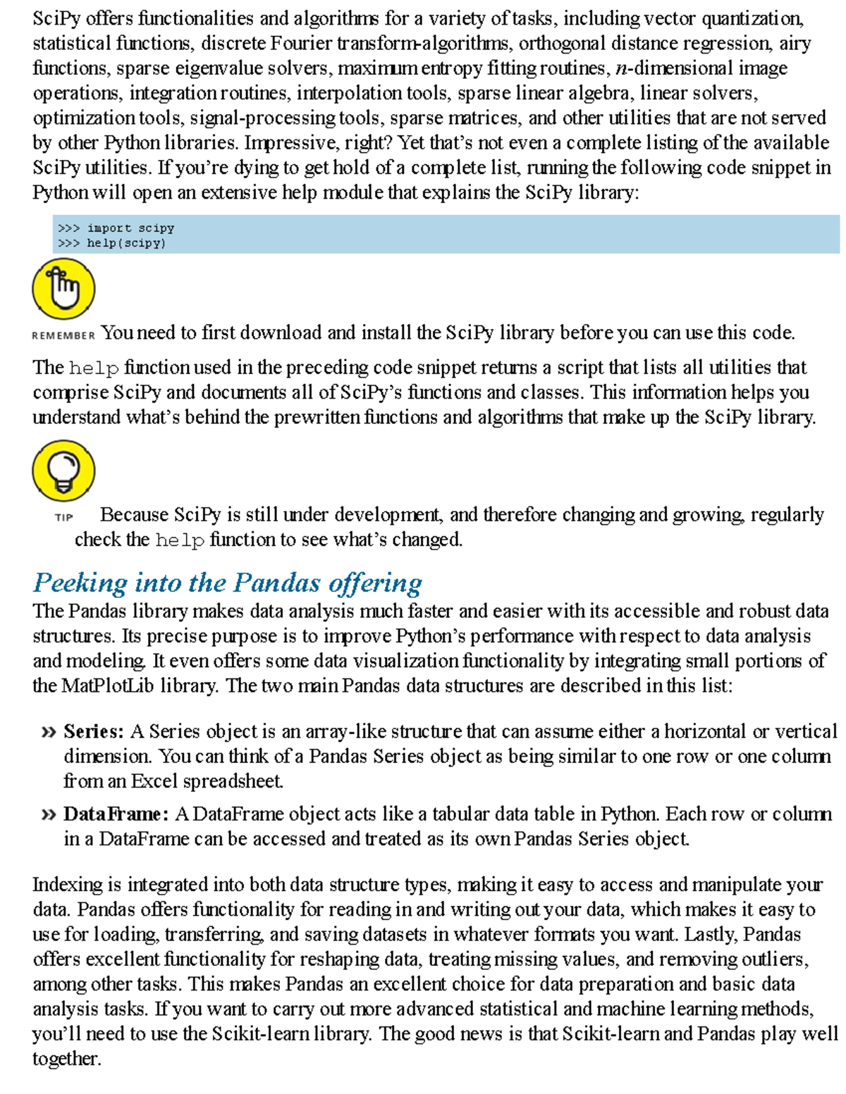 Data science and Computer Network - SciPy offers functionalities and ...