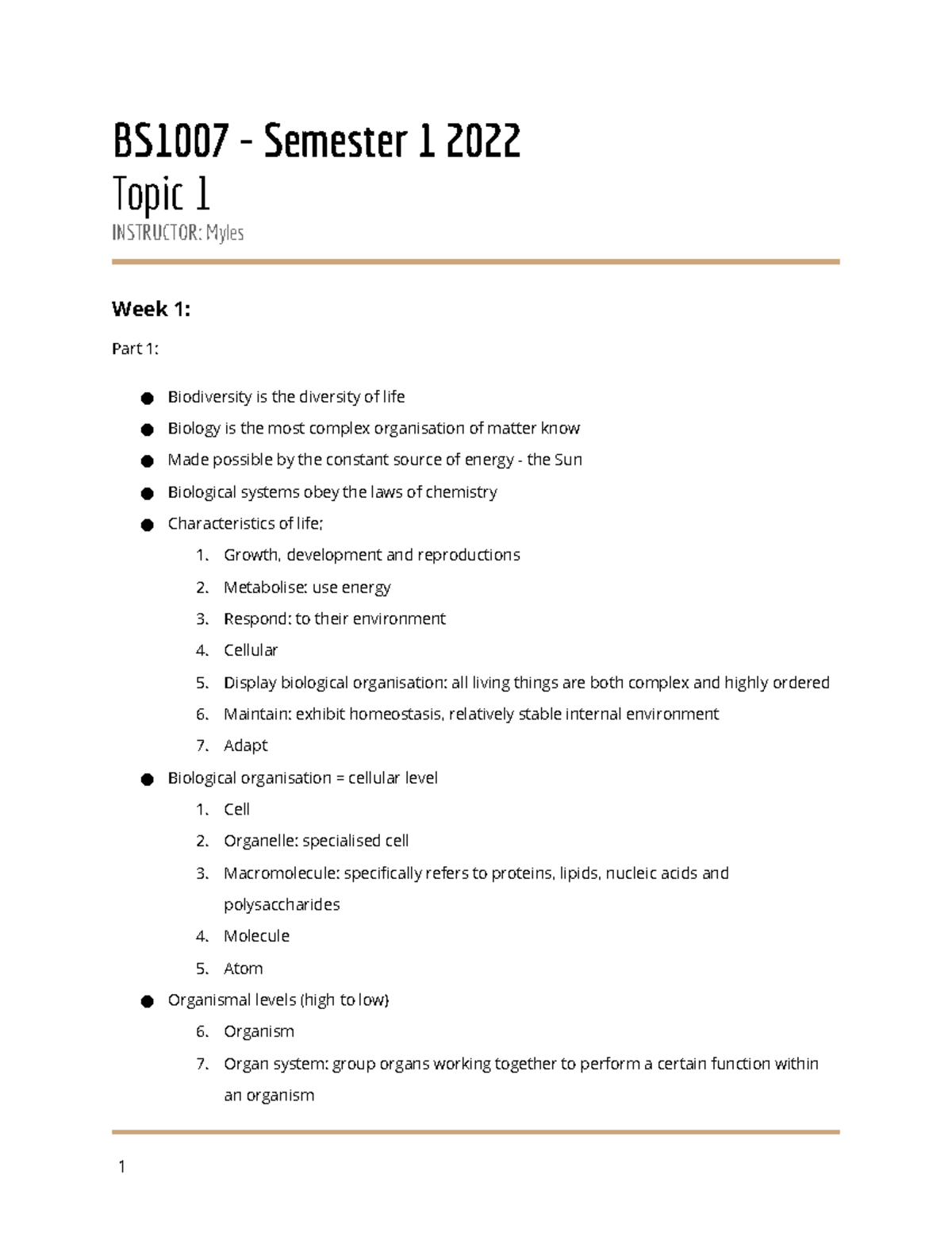 Topic 1 Lecture Notes - BS1007 - Semester 1 2022 Topic 1 INSTRUCTOR ...