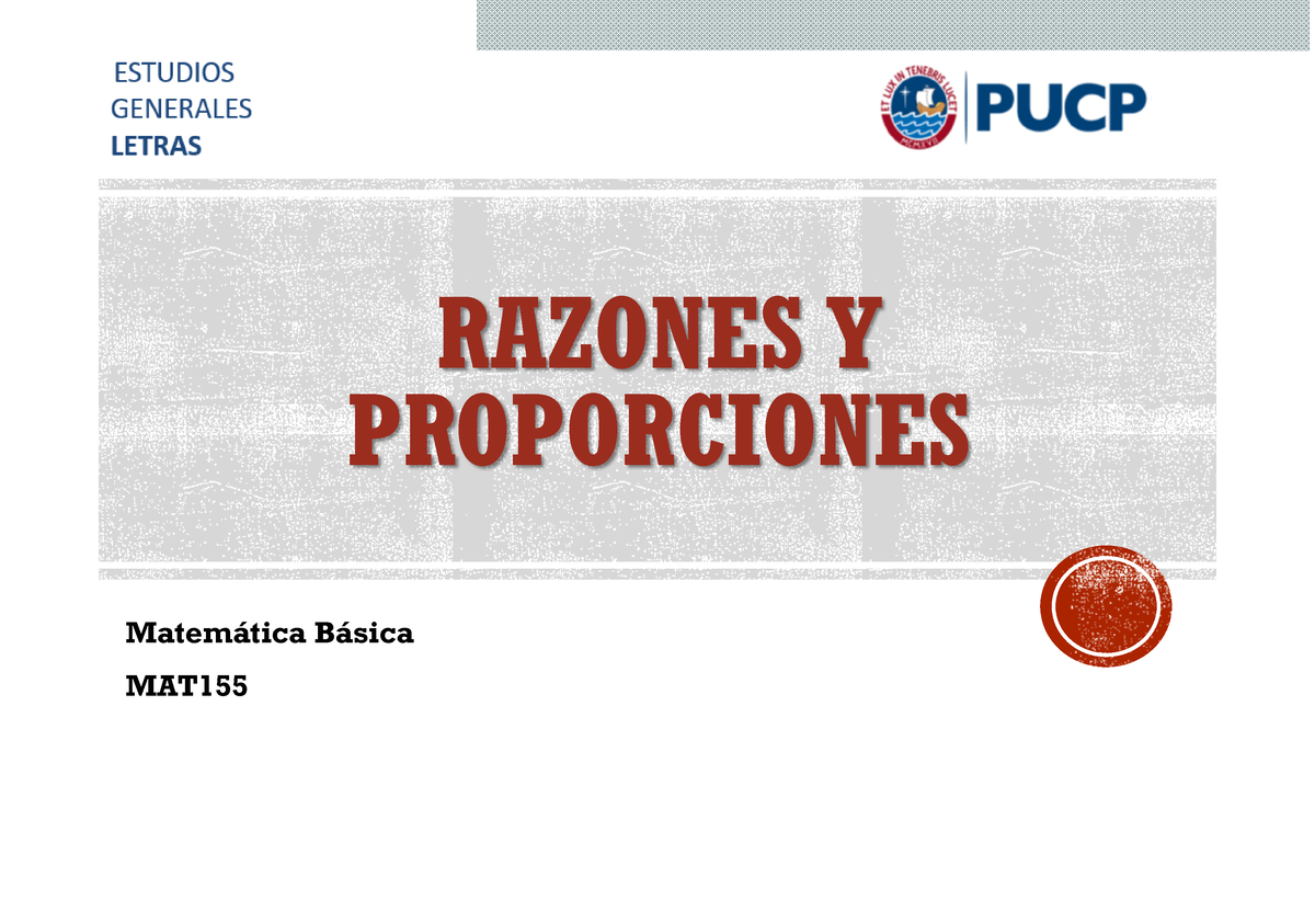 Razones Y Proporciones Ppt - RAZONES Y PROPORCIONES Matem·tica B·sica ...