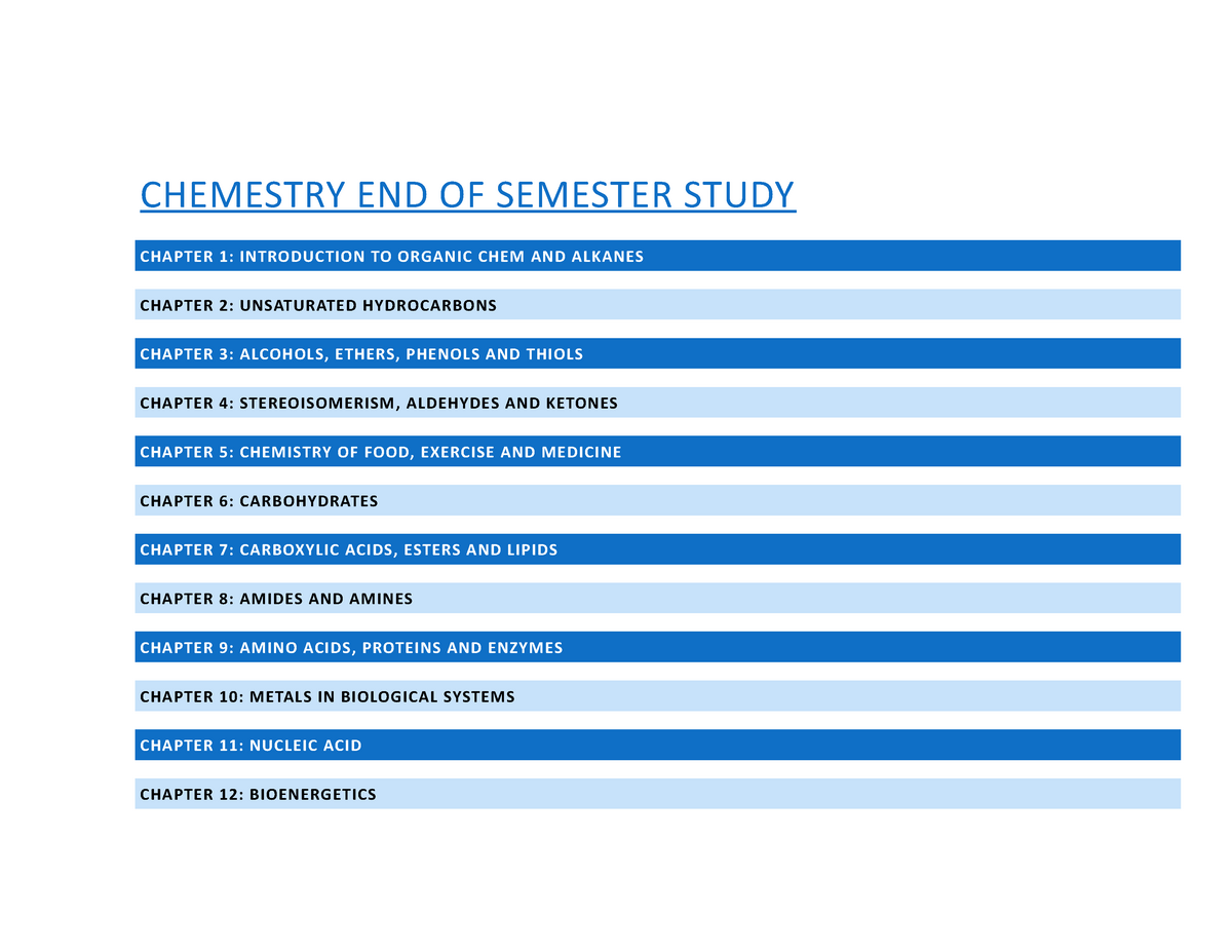 EOS Chem Summary - CHEMESTRY END OF SEMESTER STUDY CHAPTER 1 ...