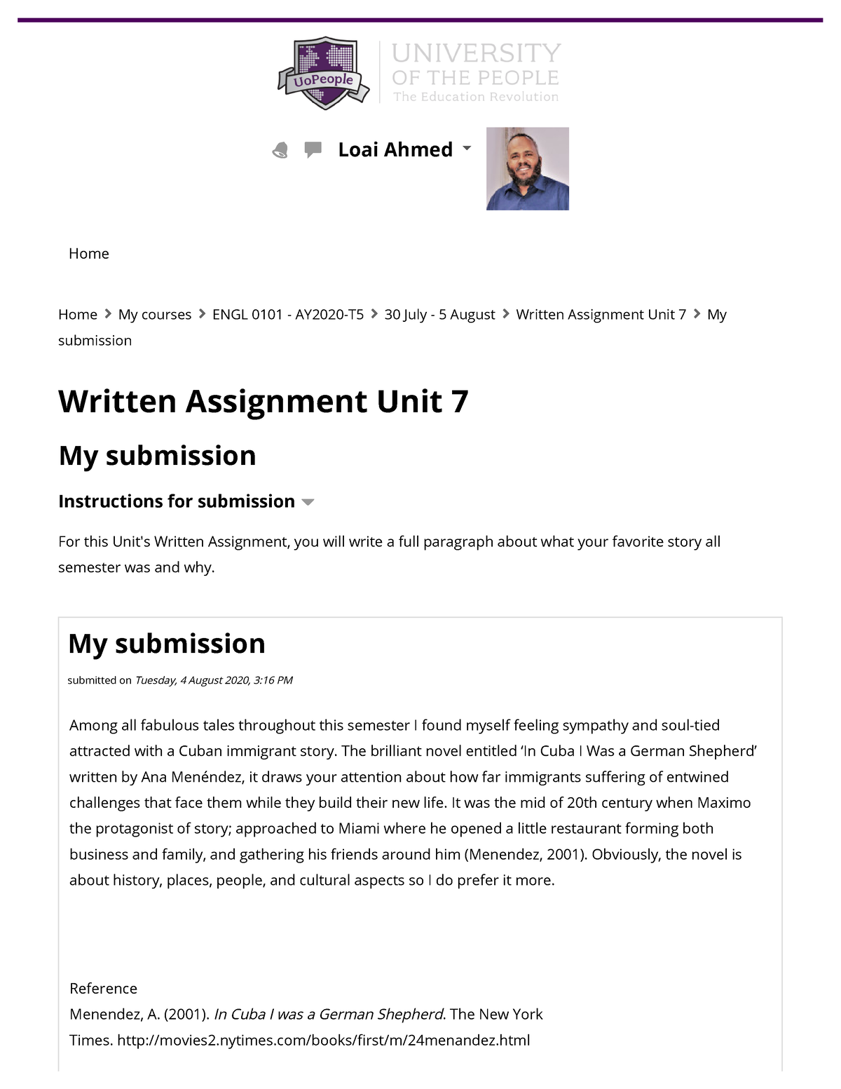 Written Assignment Unit 7 - / Home Written Assignment Unit 7 My ...