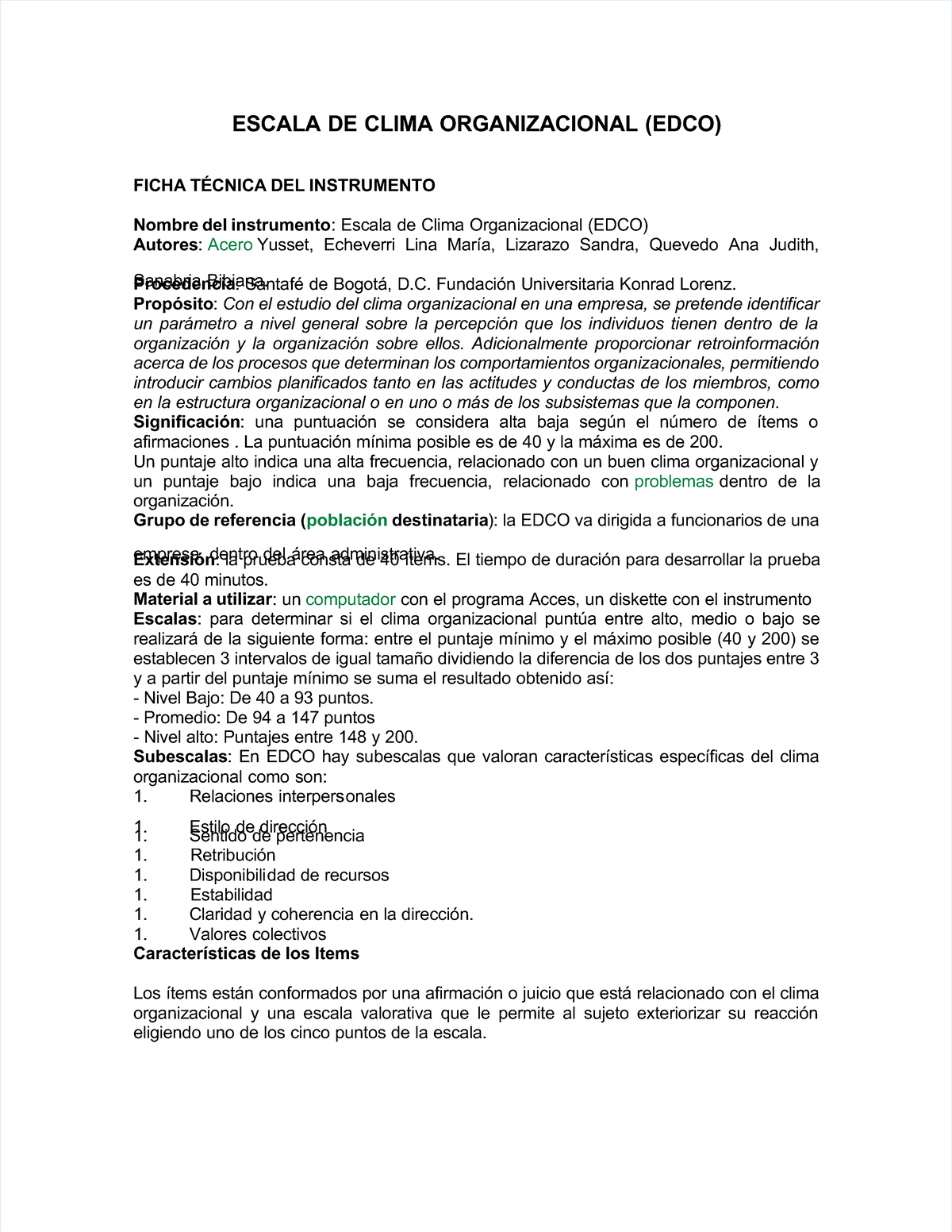 Escala-de-clima-organizacional-edco - ESCALA DE CLIMA ORGANIZACIONAL ...