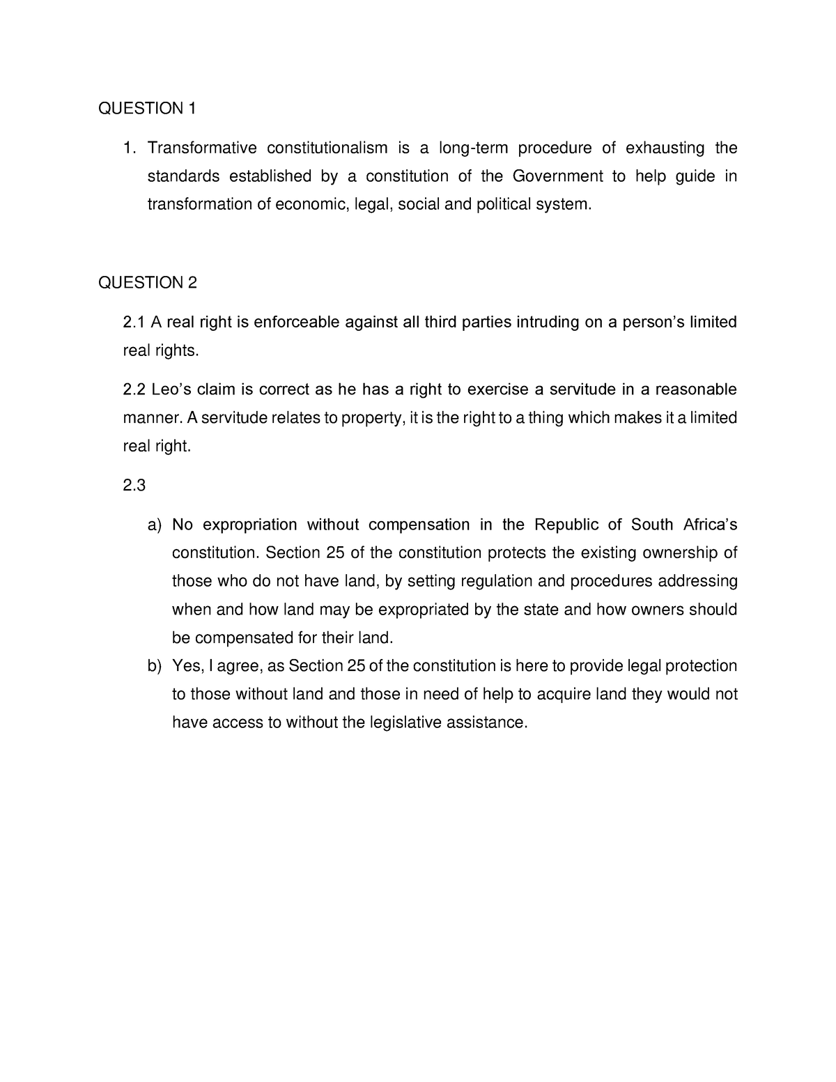 Document 3 - HFL1501 written assignment - QUESTION 1 Transformative ...