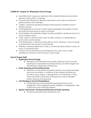 COMM 101 Chapter 15 Persuasive Speaking - COMM 101: Chapter 15 ...