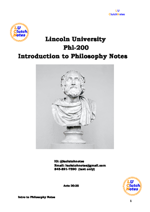 Elementary Statistics Notes - LU ClutchNotes Lincoln University Math ...