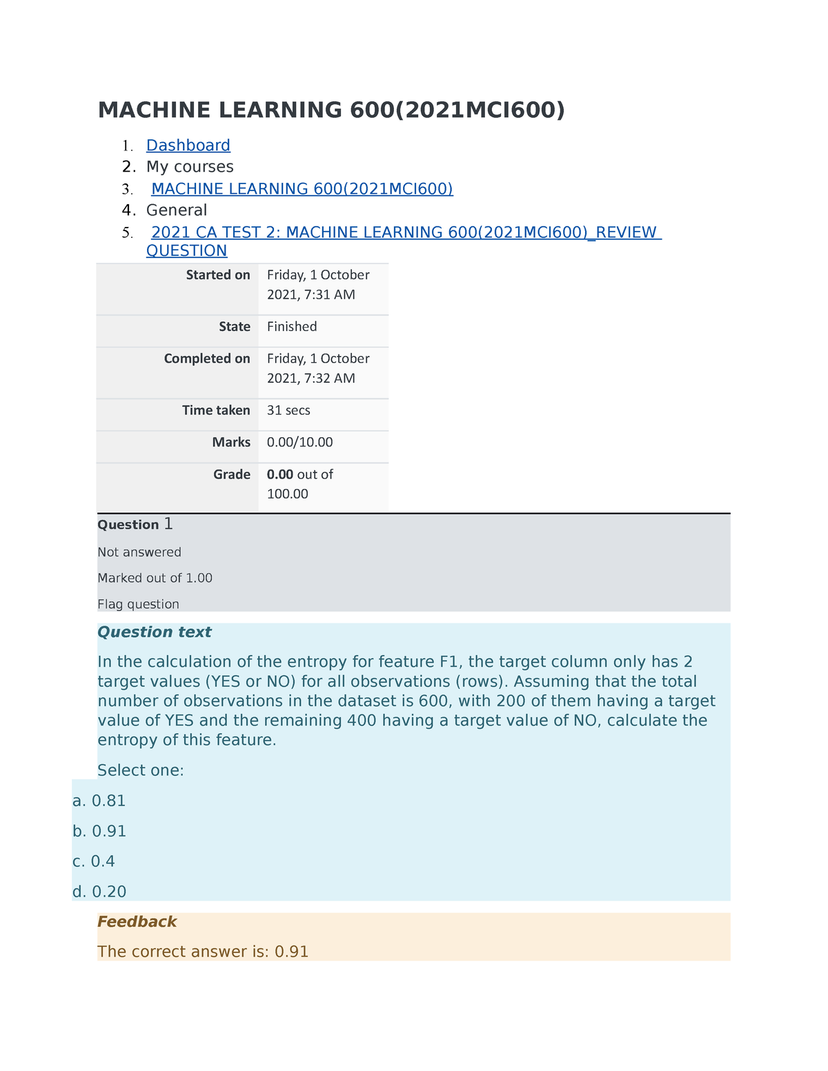 machine learning 600 assignment