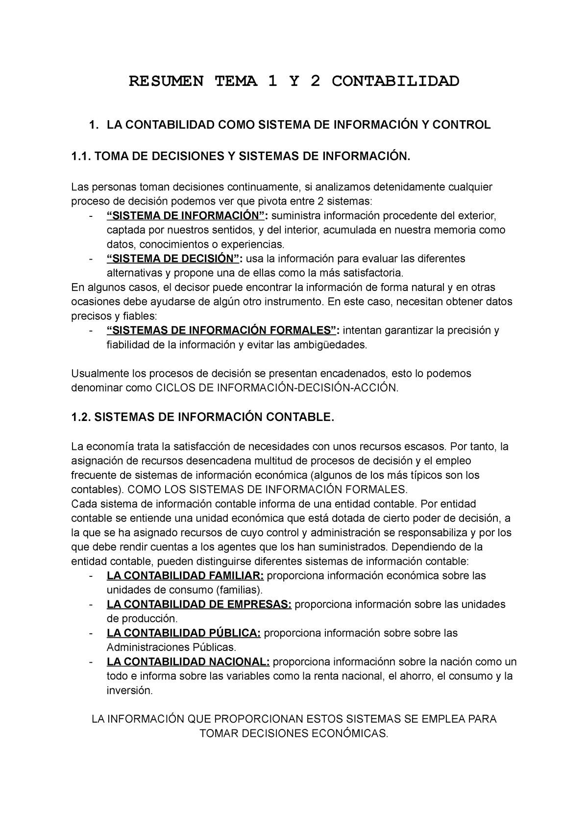 Resumen Contabilidad 1 2 Y 3 Resumen Tema 1 Y 2 Contabilidad 1 La Contabilidad Como 7302