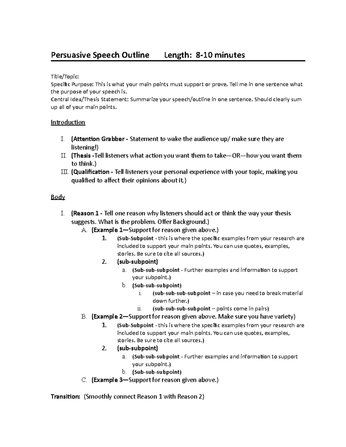 Persuasive Speech Outline Help 2020 COMM B1 BC Studocu   Thumb 1200 1553 