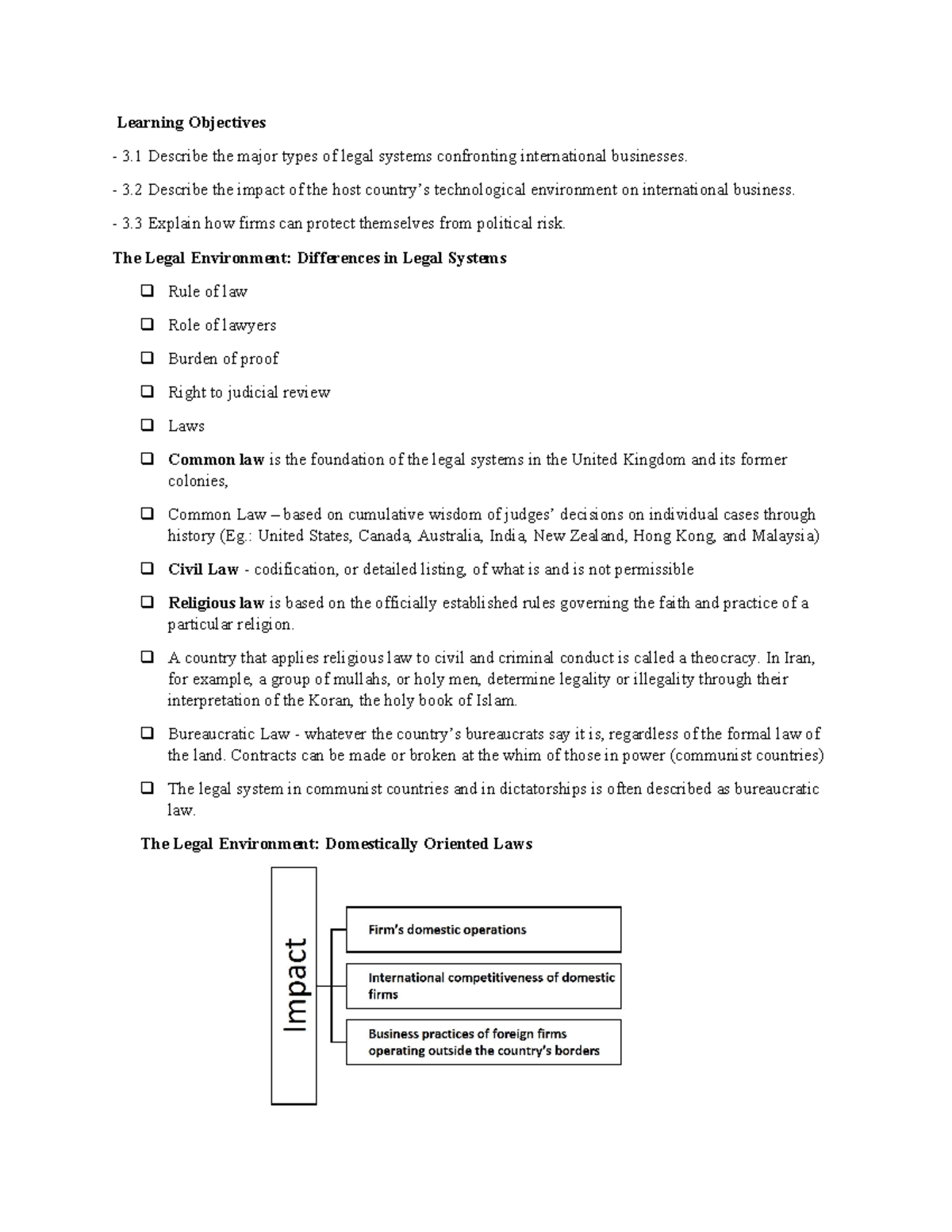 C2 Lecture note chapter 2 Learning Objectives 3 Describe the major