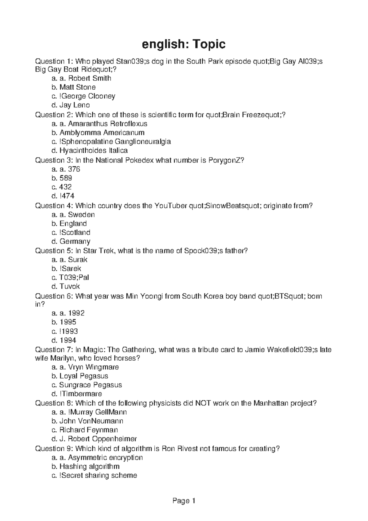 Reflection, English (Gen Ed 310) good for exams or reviewers, anything ...
