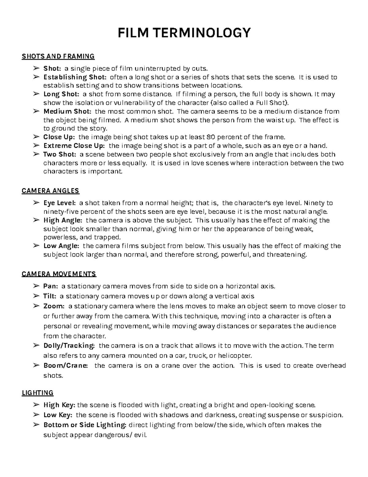 english-101-film-termino-notes-film-terminology-shots-and-framing