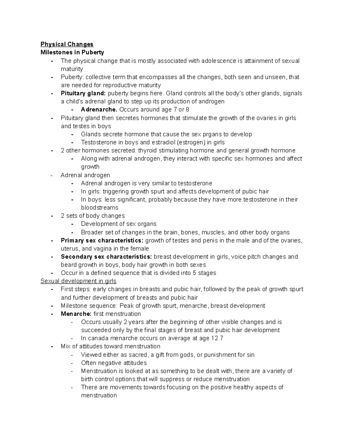 Chapter 11 Physical and cognitive development in Adolesence - Physical ...