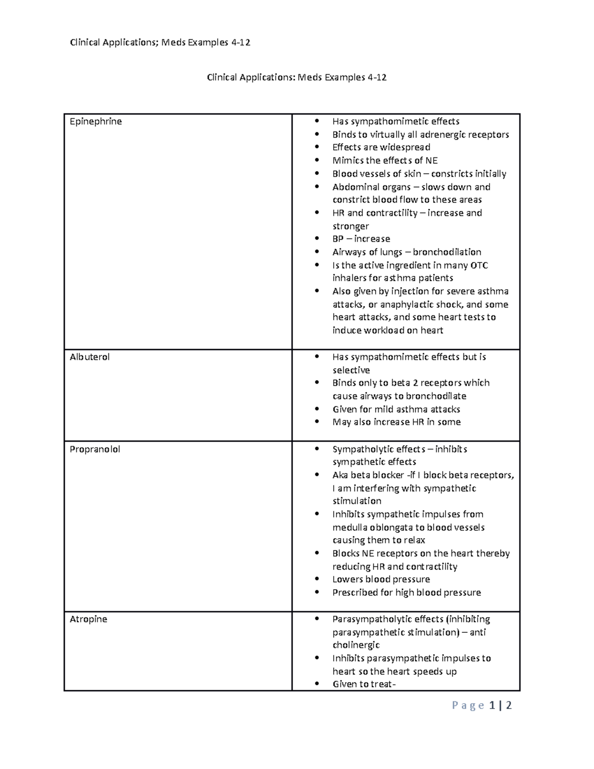 Clinical Applications Meds Examples 4-12 - Clinical Applications; Meds ...