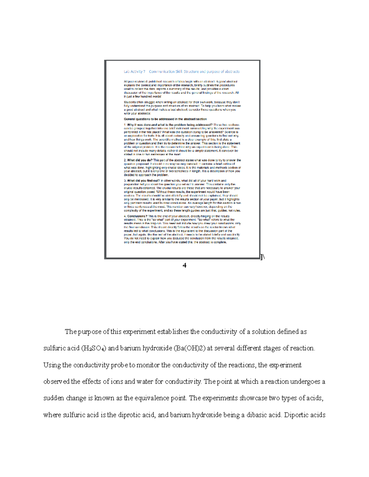 Lab 7 Communication Skills - ]\ 4 The purpose of this experiment ...
