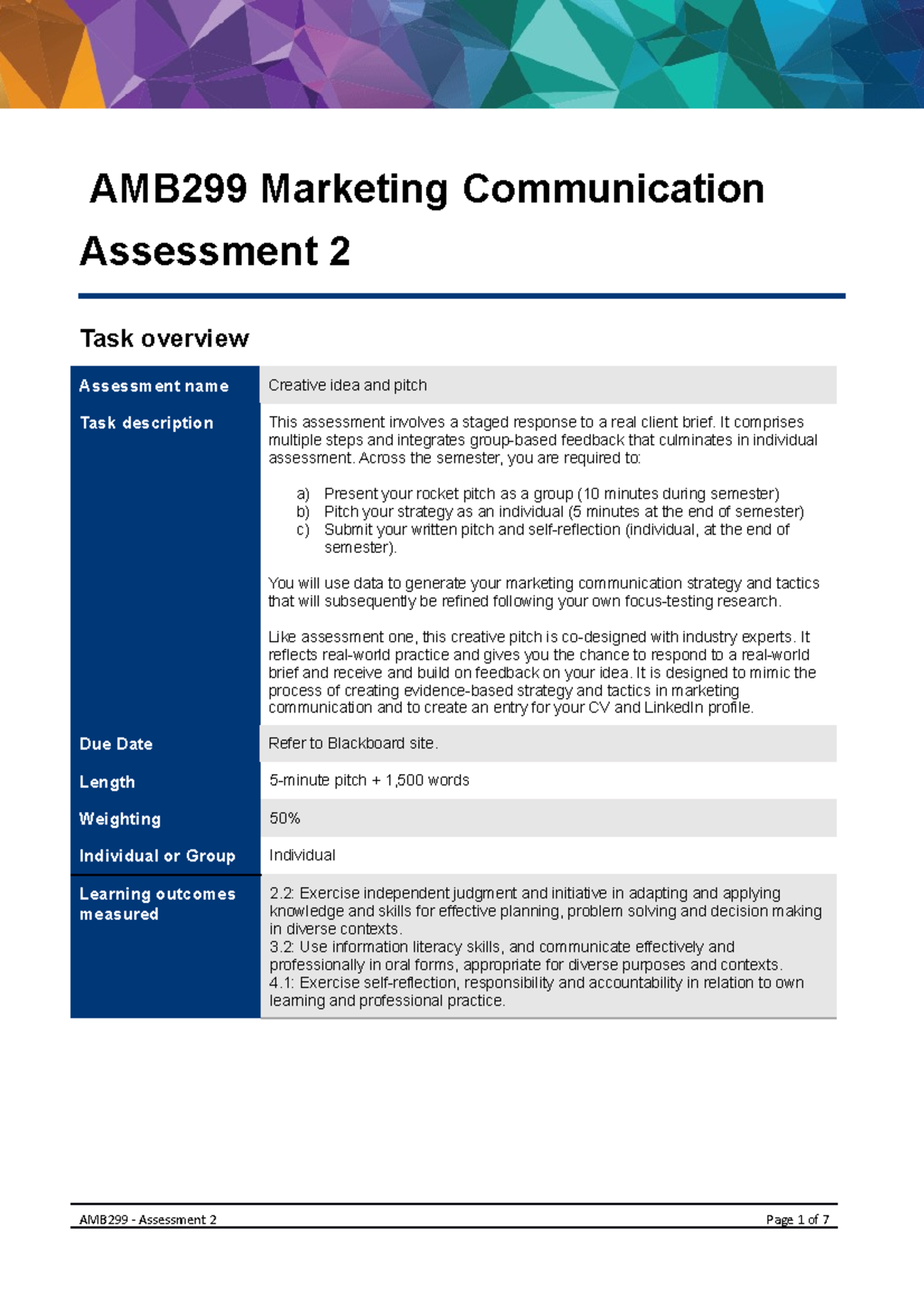 Assessment 2 CRA AMB299 AMB299 Marketing Communication Assessment 2   Thumb 1200 1698 