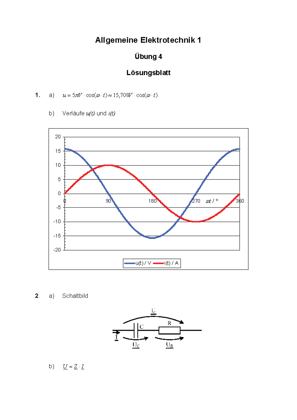 AET1-Lösungsblatt 4 - Lösungen Der Übungsaufgaben WS 15/16 - Allgemeine ...