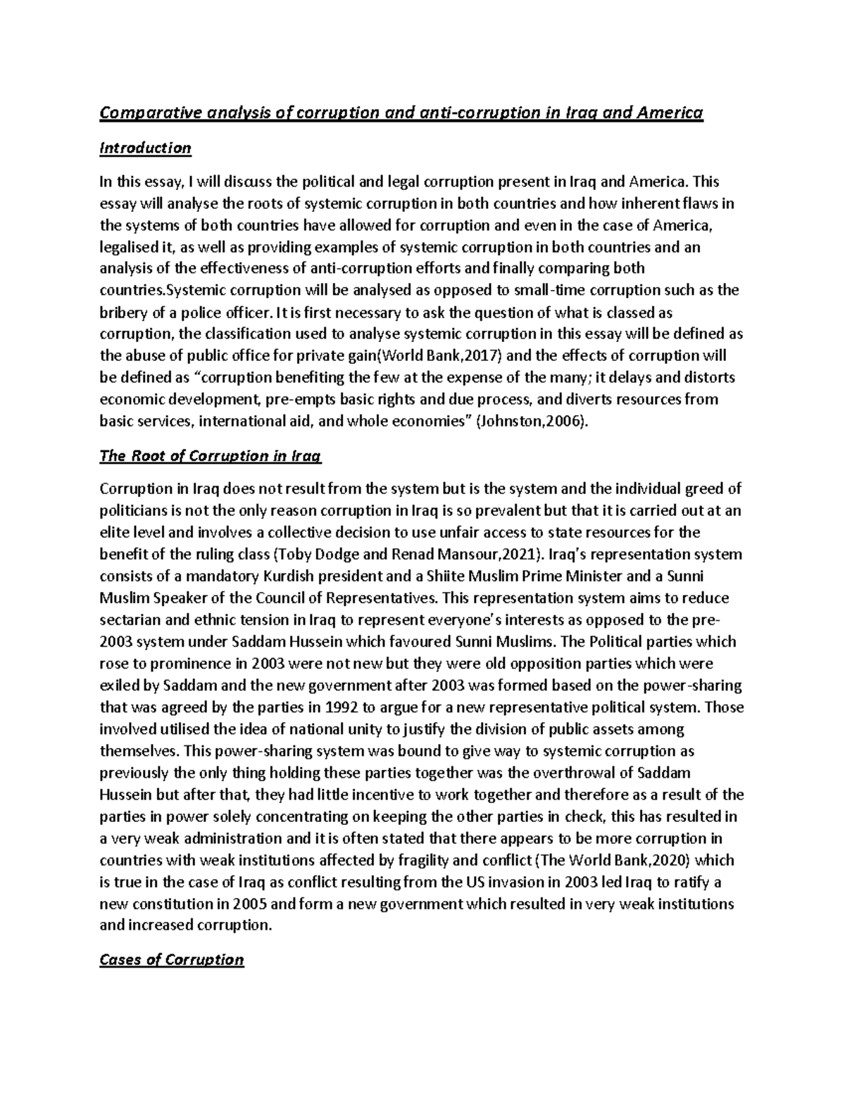 Law and Corruption - Comparative analysis of corruption and anti ...