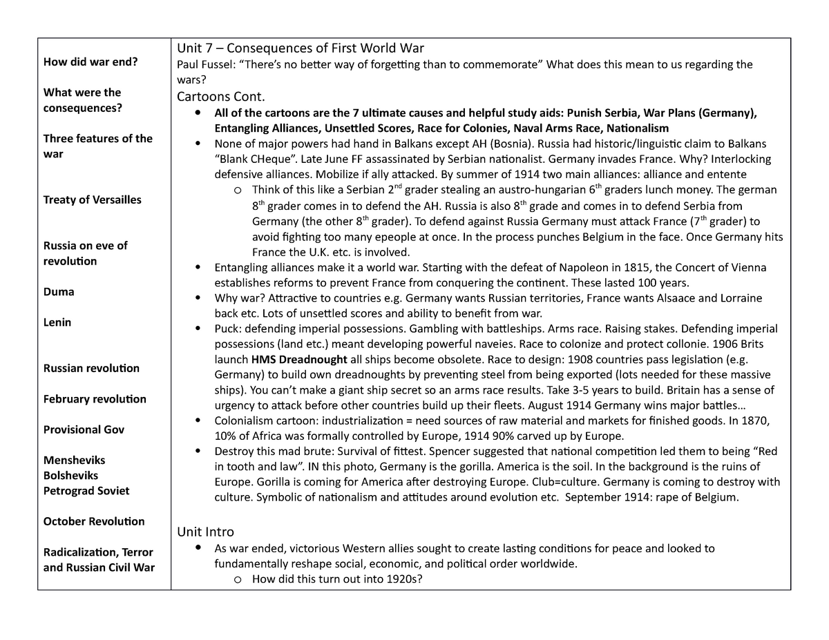 unit-7-consequences-of-first-world-war-lecture-notes-how-did-war-end